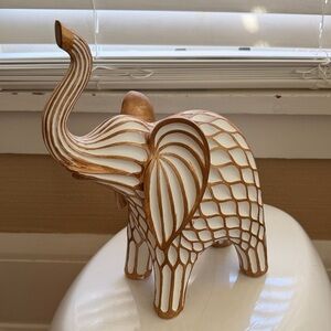 Wooden Elephant Figurine